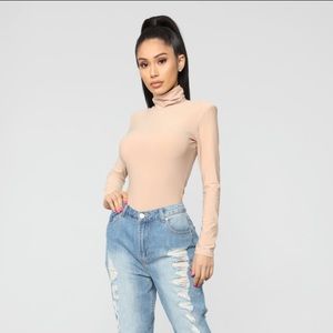 Fashion Nova beige body suit